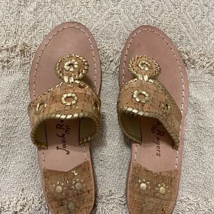 Gold and cork jack Rogers sandals